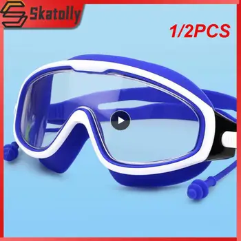 1/2PCS Plaukimas Trumparegystė Receptiniai akiniai Plaukimo kaukė Anti Fog Opitical Transparant Plaukimas