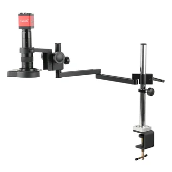 130X 180X 200X priartinimo vaizdo mikroskopo kamera sulankstoma reguliuojama šarnyrinio spaustuko laikiklio rankos stovas Lab PCB litavimo rinkinys