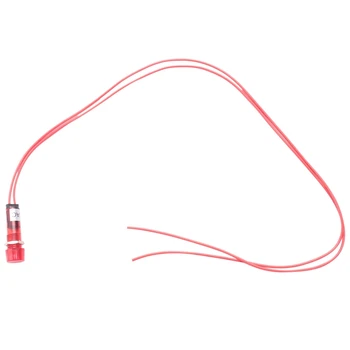 20X neoninis indikatorius Bandomoji signalinė lempa Raudona lemputė AC 250V W2 laidai