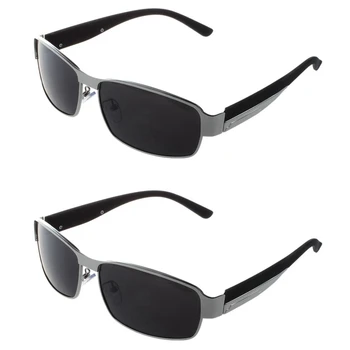 2X Mada Vairavimo akiniai Poliarizuoti vyrai Akiniai nuo saulės Lauko sportiniai akiniai Akiniai-Sidabras