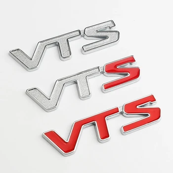 3D Metalinis logotipas VTS emblemos raidės Automobilio sparno bagažinės ženklelis Citroen C2 C3 C4 Quatre Xsara Jimny Saxo VTS lipdukų priedai