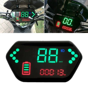 48V / 60V motociklų odometras Skaitmeninis LCD ekranas Tachometras LCD spidometras elektriniam motociklui