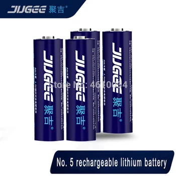 4vnt JUGEE 1.5v 3000mWh AA įkraunama Li-polimero ličio jonų polimero ličio baterija gera kaip kentli nėra chrger