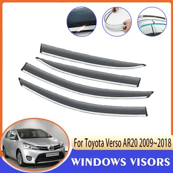 4x automobilio šoninio lango skydelis Toyota Verso AR20 priedams 2009 ~ 2018 Ventiliacinė markizė Saulės lietaus dūmų apsaugos dangtelio deflektoriai 2010 2011