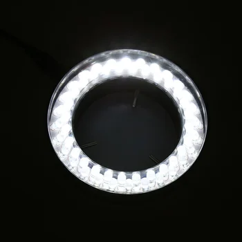 56 LED reguliuojama žiedinės šviesos šviestuvo lempa stereo ZOOM mikroskopui Mikroskopas ES kištukas