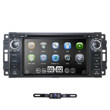 6.2'' Automobilinis stereofoninis GPS DVD grotuvas Dodge Challenger Jeep Wrangler Commander Compass Patriot Single Din Touch Screen Radio RDS