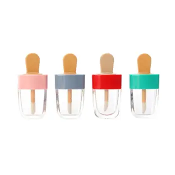 8ml Lovable Ice Cream Lipgloss Tube Mini Empty Lip Glaze Tube Transparent Lipstick Filling Tube Fashion Makeup Tool