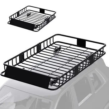 Amazon karšto išpardavimo stogo bagažinė Carrier Basket Ant stogo montuojamas krovinių vežėjas 150 LB talpos automobilio stogo krepšys