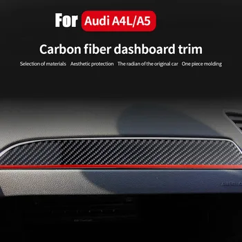 Anglies pluoštas Audi A4 B8 2009-2016 automobilių durelių apdailos dangtelis Kopiloto prietaisų skydelis Automobilių centrinės konsolės dangtis Automobilių aksesuarai