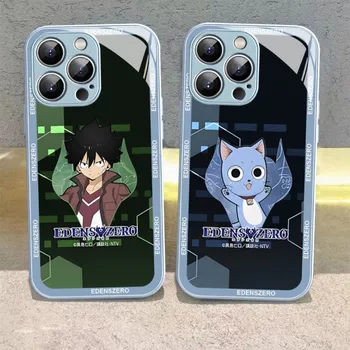 Animes EDENS ZERO telefono dėklas grūdintas stiklas iPhone 14 Pro Max 13 11 12 Mini 14 Plus prabangaus dizaino galiniai dangteliai
