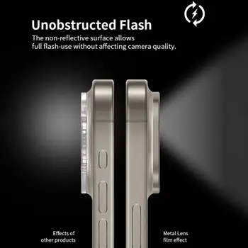 Aukštos kokybės objektyvo apsaugos lydinio metalo objektyvo apsauginis dėklas, skirtas iPhone 15pro / 15pro Max Anti-drop Telefono fotoaparato objektyvas