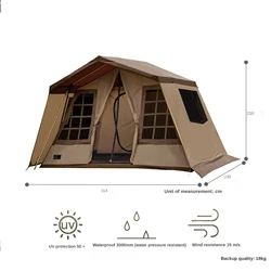 Big Camping custom Tent Neperšlampama kelioninė palapinė Atsparus vėjui Lauko prabangi vilos palapinė
