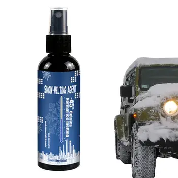 Car Defroster Spray Simple Quick Safe Spray Deicer Snow Melter Car Deicer 100ml Žiemos reikmenys Efektyvus raktų skylutėms Veidrodėliai