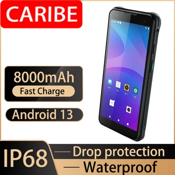 CARIBE 6 colių PL-60L Android rankinis terminalas Duomenų rinkimas NFC UHF RFID Brūkšninių kodų skaitytuvas PDA