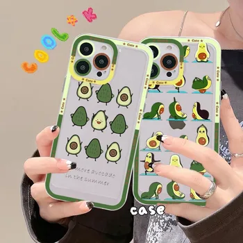 Cute Cartoon Fruit Avocado Phone Case For Redmi 7 8 9 A For Redmi Note 5 7 8 9 10 11 Pro Max 4G 5G Funfas