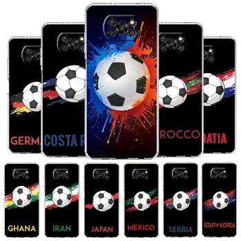 Futbolas Maroko futbolo telefono dėklas, skirtas Xiaomi Poco X3 NFC F3 M3 X4 X5 Pro 5G Mi 11 12 Lite Ultra 11T 11X 12T Pro 11i minkštas dangtelis