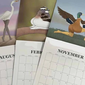 Itin tikslių paukščių kalendorius Sieninis kalendorius 2024 m. sausis - 2024 m. gruodis,12 Mėnesio paukščių pakabinimo kalendoriaus planavimo priemonė Patvarus