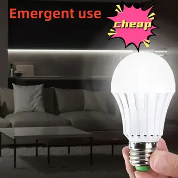 LED avarinė lemputė LED lemputė E27 LED lempa 5W 7W 9W įkraunama akumuliatoriaus apšvietimo lempa lauko apšvietimui Bombillas žibintuvėlis