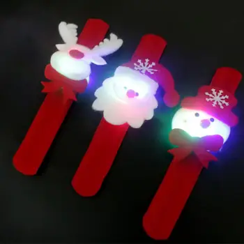 LED Švytintis kalėdinis pliaukštelėjimo ratas Juokingas aksominis pliaukštelėjimas Pop rato apyrankė Kūdikių dušas Gimtadienio vakarėlis Dekoras Vaikų mirksinti apyrankė