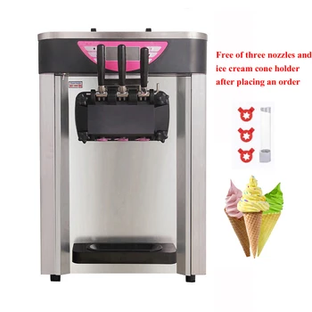 Ledų mašina Komercinė kioskų įranga Minkštų ledų gamintojas Automatinis stalinis saldžių kūgių ledų gaminimo aparatas