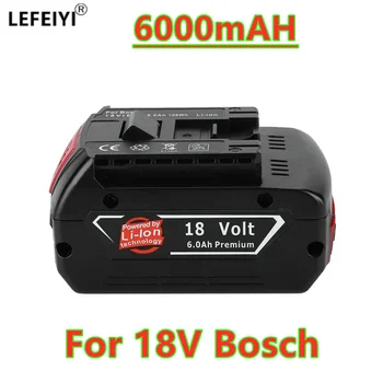 LEFEIYI 18V baterija 6000mAh skirta Bosch elektriniam grąžtui 18V įkraunamas ličio jonų akumuliatorius BAT609, BAT609G, BAT618, BAT618G, BAT614