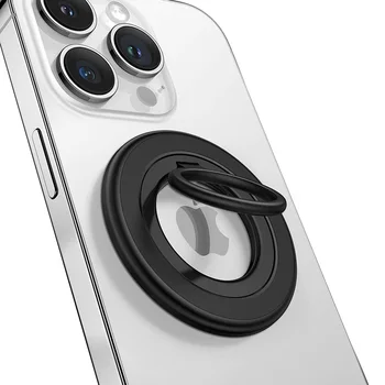 Magnetinis mobiliojo telefono žiedo laikiklis, suderinamas su iPhone 12 13 14 MagSafe reguliuojamas itin plonas metalinis piršto žiedo sagties stovas