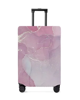Marmuro tekstūra Rožinis kelioninio bagažo dangtelis Elastinis bagažo dangtelis 18-32 colių lagamino dėklas Dulkių dangtelis Kelioniniai priedai