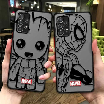 Marvel Groot Spider Iron Man Studio, skirta Samsung Galaxy A12 A52 A51 A21s A13 5G A32 4G A53 A22 A23 A33 A73 A72 A31 A30 A50 dėklas
