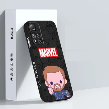 Marvel Hero Captain America For Redmi Note 12 11T 11S 11E 10S 10T Pro Plus Lite Max Liquid kairysis telefono dėklas