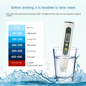 metras Skaitmeninis vandens testeris 0-9990ppm Geriamojo vandens kokybės analizatorius Monitoriaus filtras Greitasis bandymas Akvariumo hidroponikos baseinai