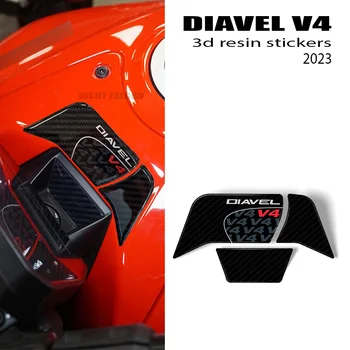 Motociklų priedai Rakto uždegimo zonos apsauga 3D epoksidinės dervos lipdukų rinkinys Ducati Diavel V4 2023-