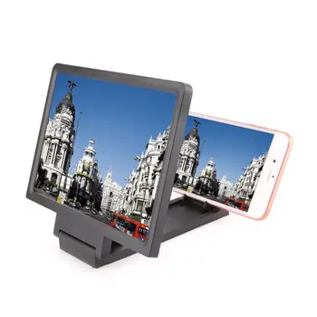 NAUJAS 3D ekrano stiprintuvas Mobiliojo telefono didinamojo stiklo HD stovas vaizdo įrašams sulankstomas ekranas padidintų akių apsaugos laikiklis