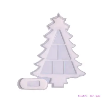 Papuošalų dėžutės formos Kalėdų eglutės formos silikoninė laikymo dėžutė Liejimo formos Dervos liejimo formos Dovana rankų darbo amatams DropShip