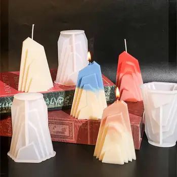 pasidaryk pats epoksidinės dervos žvakių forma Rašalo kalnas Žvakė Silikoninė forma 3D Rock Hill forma Derva Tinkas Papuošalai Stalo dekoro dovana