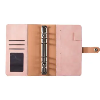 PU odinis segtuvas Biudžeto planavimo organizatorius su aiškiomis 12 užtrauktukų kišenėmis, taupančiomis grynųjų pinigų vokus sistema Notebook Cash Organizer