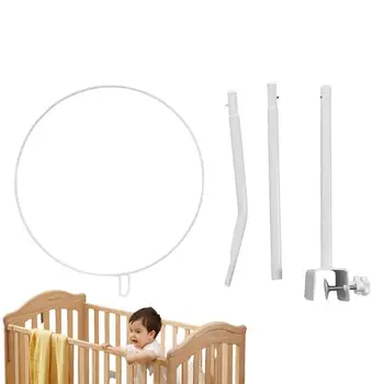 Reguliuojamas tinklinio uodų stovo laikiklis vaikiškai lovelei lovelei lovelei baldakimu kūdikių mažylių lovų lovų priedai