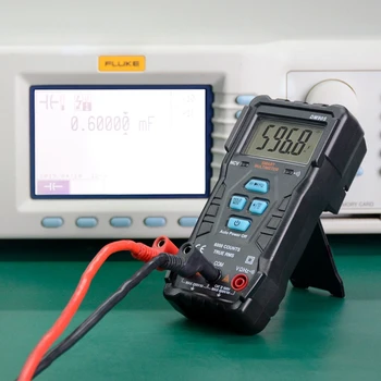 Skaitmeninis multimetro voltmetras išmaniajam elektriniam testeriui w / NCV žibintuvėlis matuoja varžos talpos diodus fr