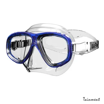 Snorkeling Nardymo kaukė Silikoninis sijonas Trijų lęšių panoraminė nardymo kaukė Plaukimas Nardymo kaukė Akiniai suaugusiems