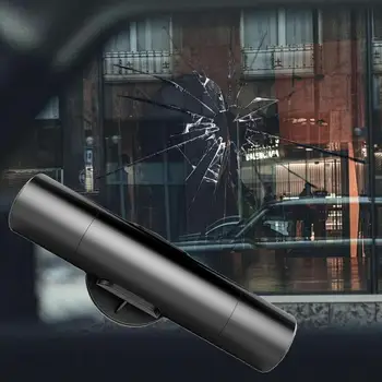 Stiklo pertraukiklis Automatinis avarinio stiklo langų pertraukiklis 2 In 1 nešiojamas saugos diržų pjaustytuvas Kelių įrankių saugos reikmenys visureigiui sunkvežimiui