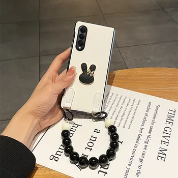 Stilingas mielas triušio odinis telefono dėklas, skirtas 