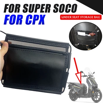 Super SOCO CPX 2020 2021 2022 2023 Motociklų priedai po sėdyne Laikymo krepšys Odinis įrankių krepšys Maišelis Organizatorius Krepšiai Dalys