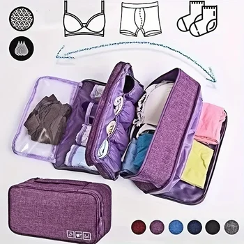 Travel Portable Storage Bag Lengvas užtrauktukas Organizer Universalus laikymo krepšys apatiniams drabužiams Kelioniniai pakavimo kubeliai