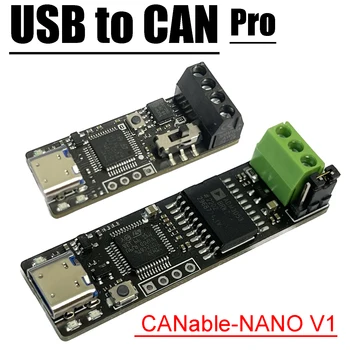 TYPE-C USB to CAN CANable Pro PCAN Debugger USB CAN magistralė Siųstuvo-imtuvo adapterio palaikymas python-CAN ryšio programinės įrangos valdymas