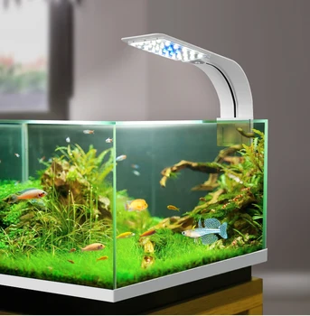 vandeniui atsparus LED akvariumo žuvų rezervuaro šviesos prisegamas LED augalai augina žibintus Vandens gėlo vandens akvariumo lempos 5W / 10W / 15W 220V ES kištukas