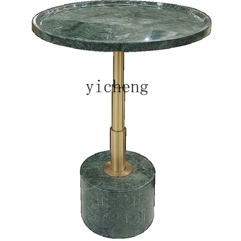 XL šoninis stalas nerūdijančio plieno natūralaus marmuro namų sofa kampinis stalas balkonas apvalus stalas