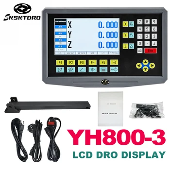 YH800-3 LCD DRO daugiakalbis 3 ašių skaitmeninis nuskaitymas Didelis LCD ekranas AC110V / 220V TTL tekinimo staklėms CNC staklėms