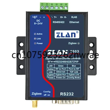 ZLAN9503 Ethernet TCP/IP nuoseklusis prievadas RS232/485/422 į Zigbee Converter serverio įrenginys 2km atstumas pramoninis Duomenų perdavimas