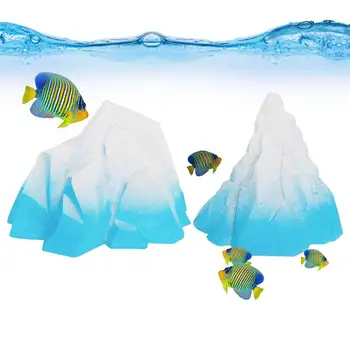 Žuvų bako dekoravimas 2vnt Žuvų bako papuošalai Alpinariumas Apželdinimas Aukšta temperatūra plaunamas Pagražinkite savo akvariumą vėžlių žuvims