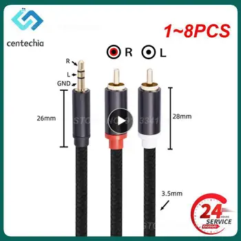 1~8PCS Garso kabelis aux lizdas 3.5 Stereo AUX 3.5mm kabeliai Transporto priemonė, jungianti liniją Vyras su vyru 2m / 5m / 10m / 15m / 20m Paauksuotas