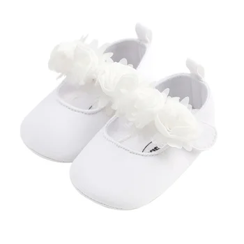 Baby Girl Premium Cloth Flats Infant 3D Flower First Walker lovelės batai kūdikių dušui